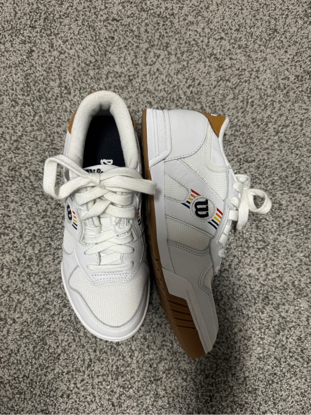 Wilson Pro-Staff White Shoes with Gum Sole